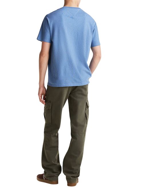 T-shirt uomo azzurra in cotone Tommy Jeans | DM0DM20345DY6